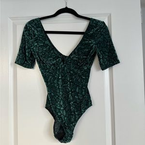 & Other Stories Velvet Burnout Bodysuit